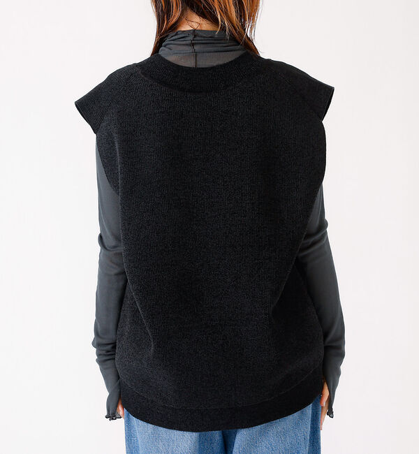 Rouge vif「モールニット片畔ベスト」|ベスト・ジレ|