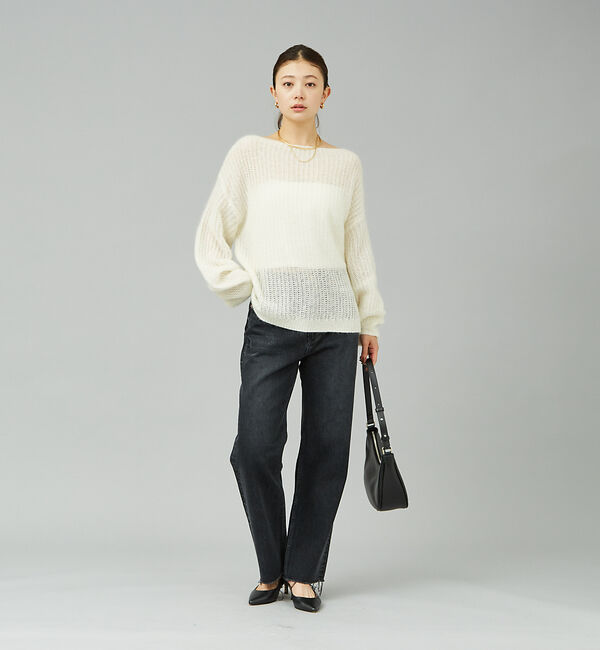 Rouge vif「モヘアライクシアー2WAY ニットプルオーバー」|ニット・セーター|