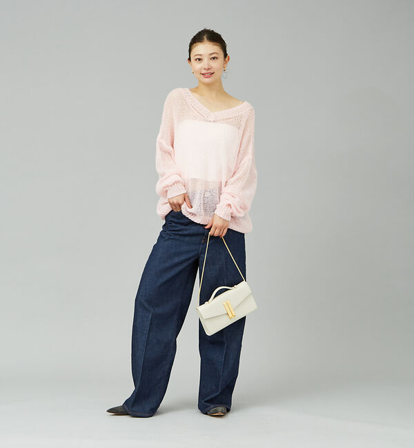 Rouge vif「モヘアライクシアー2WAY ニットプルオーバー」|ニット・セーター|