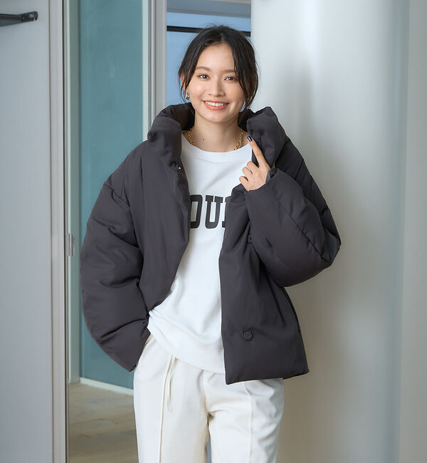 Rouge vif「スタンドカラーダウンコート」|ダウン|