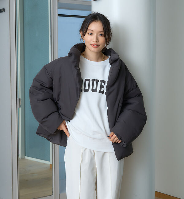 Rouge vif「スタンドカラーダウンコート」|ダウン|