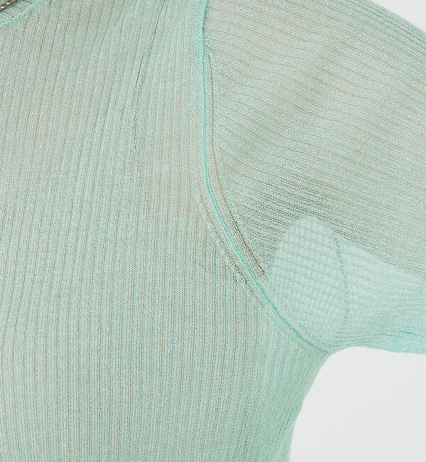 qualite「シャイニーリブニット」|ニット・セーター|