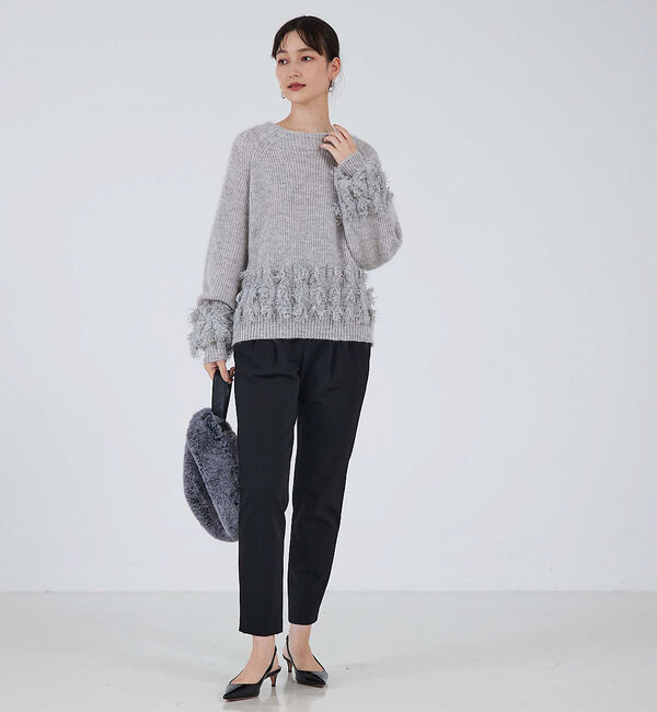 qualite「【ベストセラー】2WAYバックピーチタックパンツ」|スラックス|