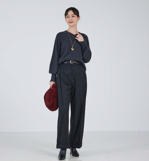 qualite「【セットアップ対応】ウールサキソニーマッキンパンツ」|スラックス|