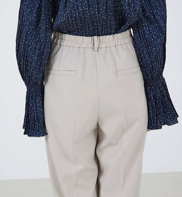 qualite「センタープレスストレートパンツ」|スラックス|