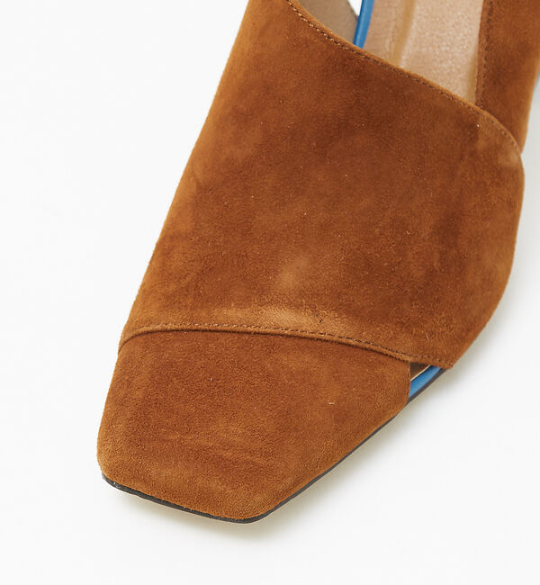 AU BANNISTER「アシンメトリー スクエアトゥブーサン」|サンダル|