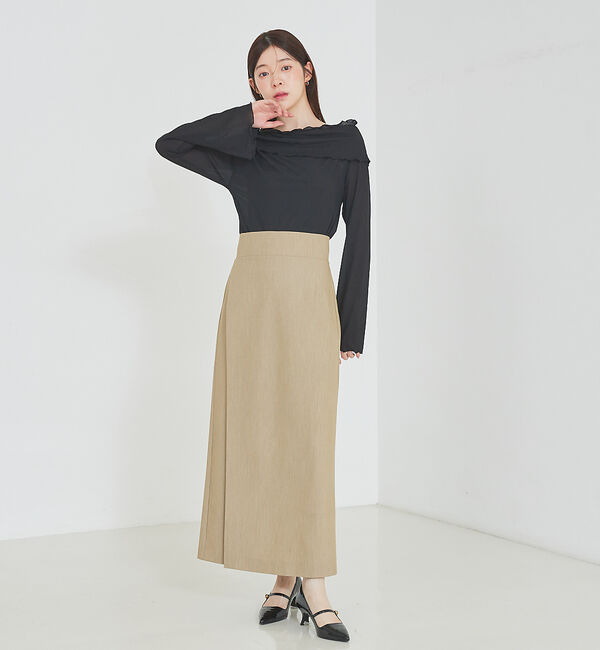 SELFIST「ショートパンツ付きスリットロングスカート」|スカート|