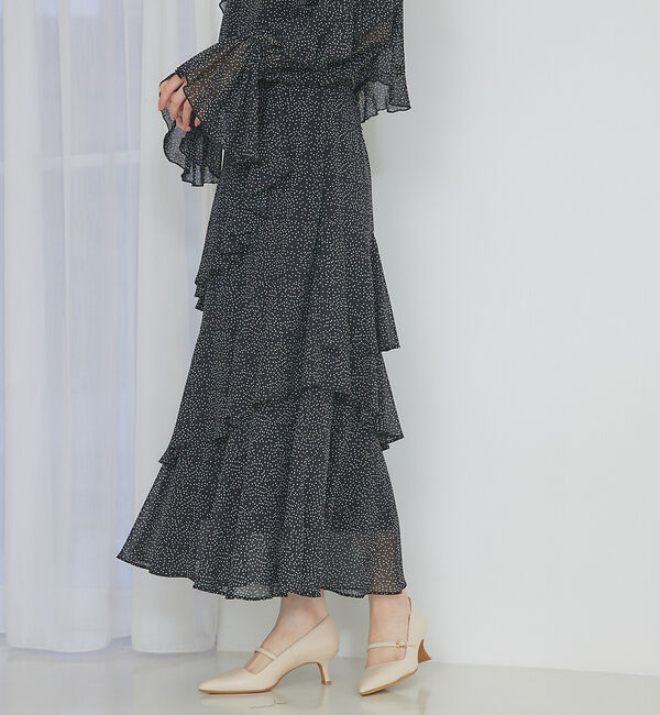 SELFIST「ティアードフリルスカート」|スカート|ブラック