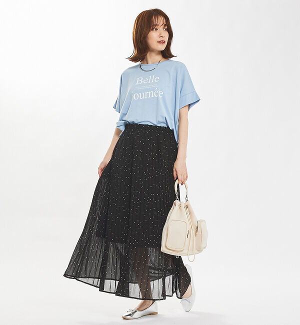 abahouse mavie「【セットアップ対応】シアープリーツスカート」|スカート|