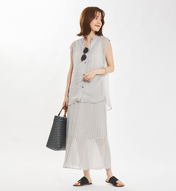 abahouse mavie「【セットアップ対応】シアープリーツスカート」|スカート|