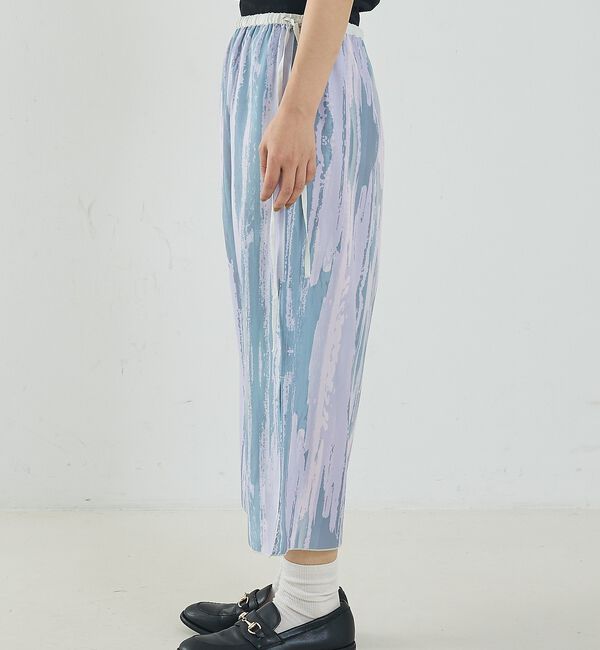 NOMINE「【セットアップ対応】ペイント柄 スリット スカート【予約】」|スカート|