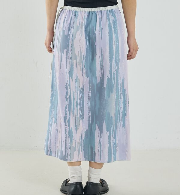 NOMINE「【セットアップ対応】ペイント柄 スリット スカート【予約】」|スカート|