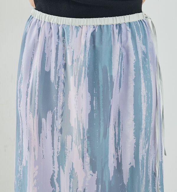 NOMINE「【セットアップ対応】ペイント柄 スリット スカート【予約】」|スカート|