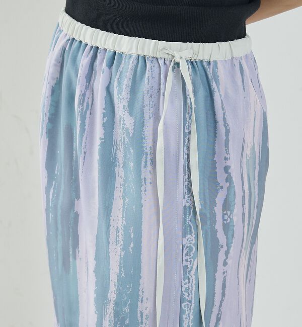 NOMINE「【セットアップ対応】ペイント柄 スリット スカート【予約】」|スカート|