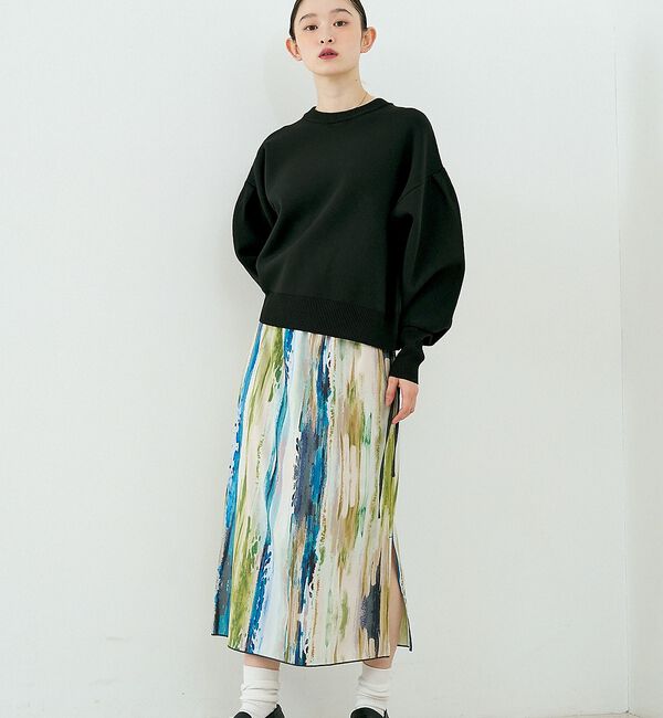 NOMINE「【セットアップ対応】ペイント柄 スリット スカート【予約】」|スカート|