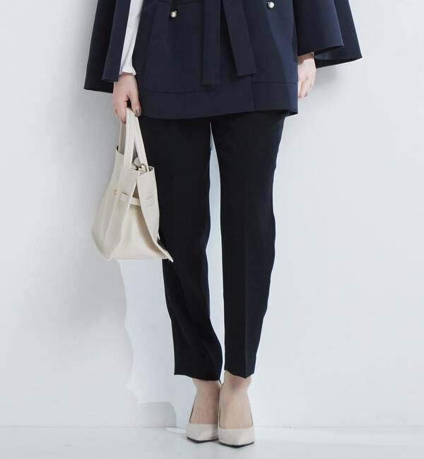 TIARA「《定番》イージータックパンツ」|スラックス|ブラック