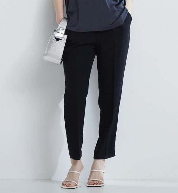 TIARA「《定番》イージータックパンツ」|スラックス|ネイビー