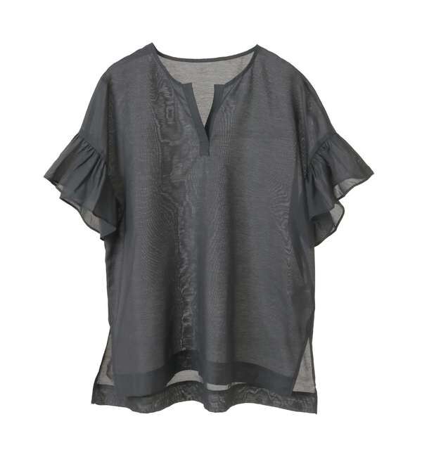 TIARA「スキッパーフリルスリーブブラウス」|シャツ・ブラウス|