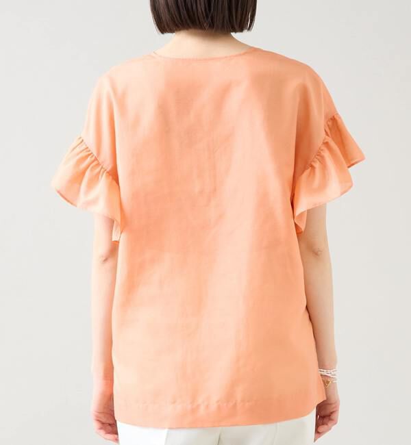 TIARA「スキッパーフリルスリーブブラウス」|シャツ・ブラウス|