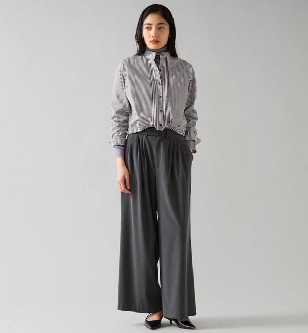 TIARA「タックワイドパンツ」|スラックス|