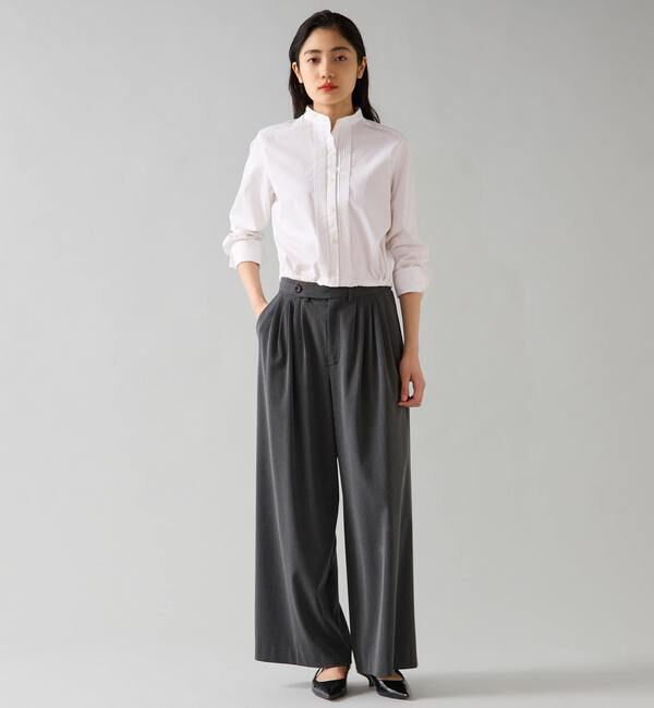 TIARA「タックワイドパンツ」|スラックス|