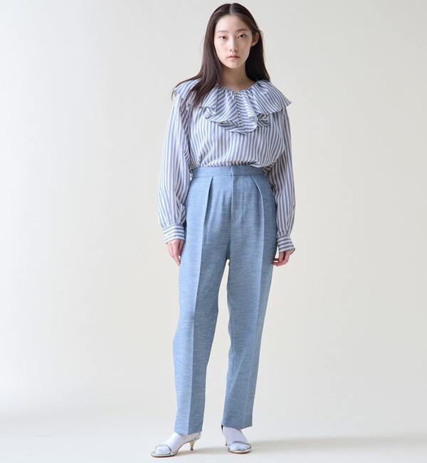 TIARA「タックテーパードパンツ」|スラックス|