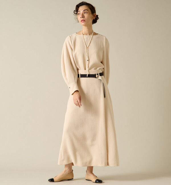 Liesse「バックサテンバイカラーベルトスカート」|スカート|