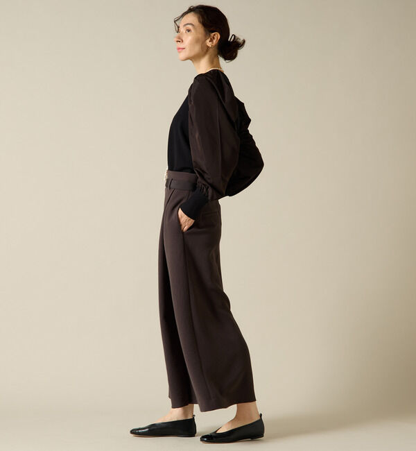 Liesse「バックサテンバイカラーベルトスカート」|スカート|