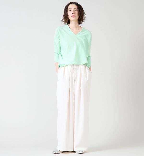Liesse「シルク混Vネックドルマンニット」|ニット・セーター|