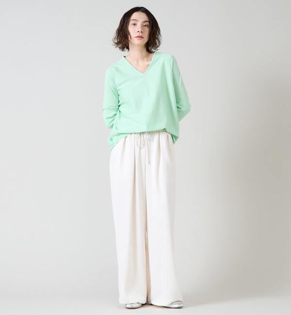 Liesse「シルク混Vネックドルマンニット」|ニット・セーター|