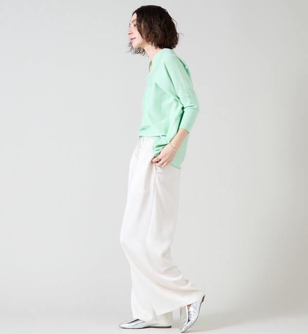 Liesse「シルク混Vネックドルマンニット」|ニット・セーター|