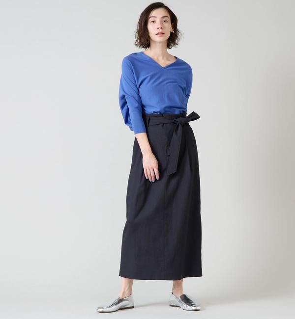 Liesse「シルク混Vネックドルマンニット」|ニット・セーター|