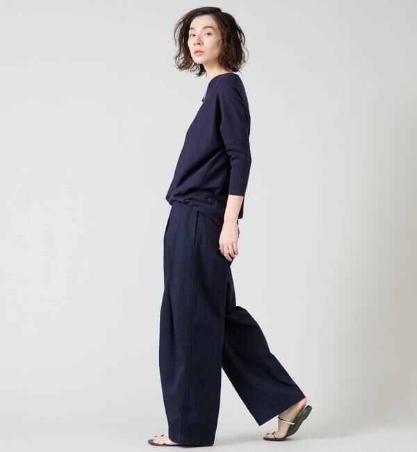 Liesse「シルク混Vネックドルマンニット」|ニット・セーター|