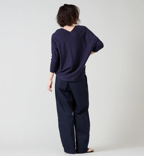 Liesse「シルク混Vネックドルマンニット」|ニット・セーター|