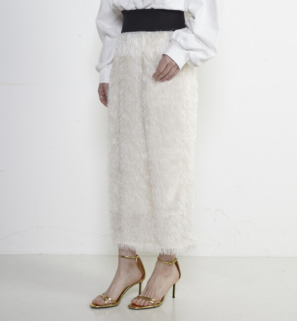 Soffitto「フリンジラメタイトスカート」|スカート|