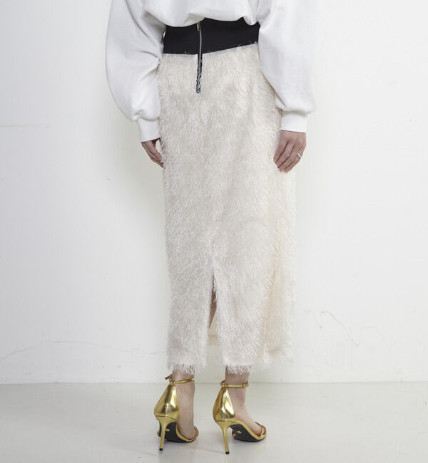 Soffitto「フリンジラメタイトスカート」|スカート|