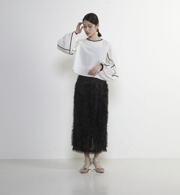 Soffitto「フリンジラメタイトスカート」|スカート|