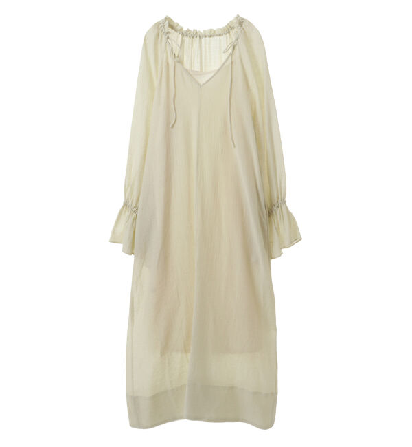 SOFFITTO「綿麻しわ加工テントラインワンピース」|ワンピース|