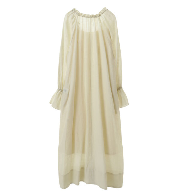 SOFFITTO「綿麻しわ加工テントラインワンピース」|ワンピース|