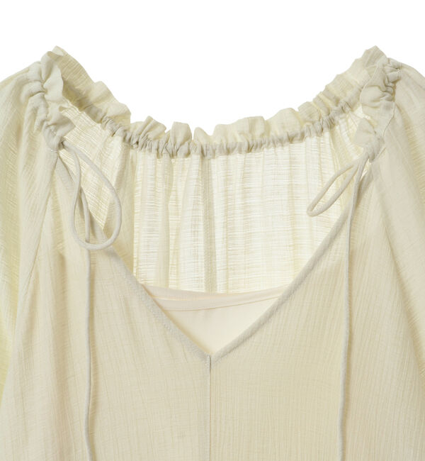 SOFFITTO「綿麻しわ加工テントラインワンピース」|ワンピース|