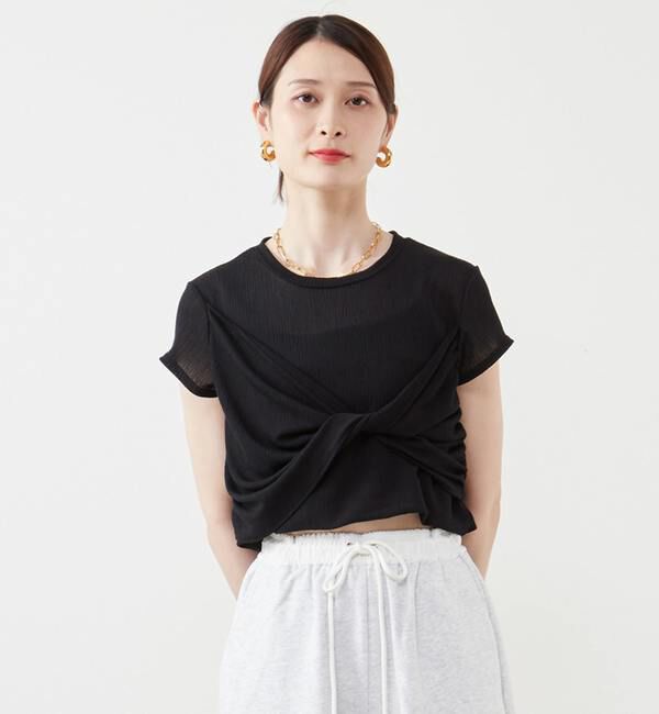 Soffitto「2WAYアレンジカットソー」|Tシャツ・カットソー|ブラック