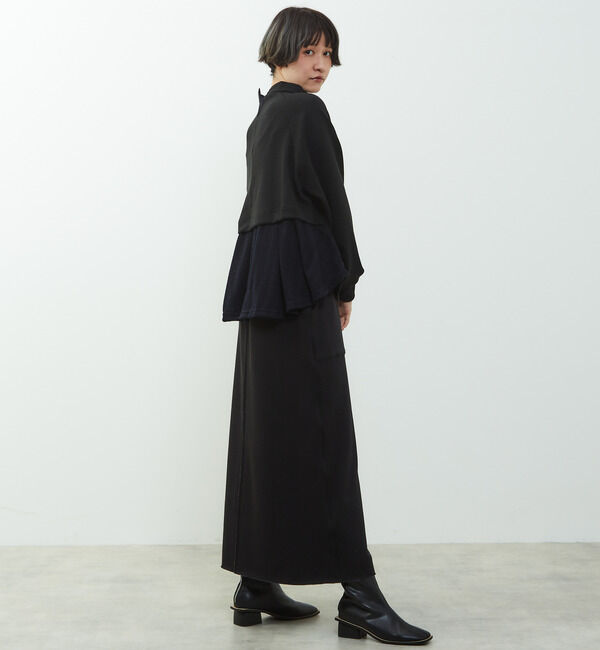 Soffitto「【nota della mano sinistra（ノータ デラ マノ シニストラ）】素材切替オフタートップス」|Tシャツ・カットソー|