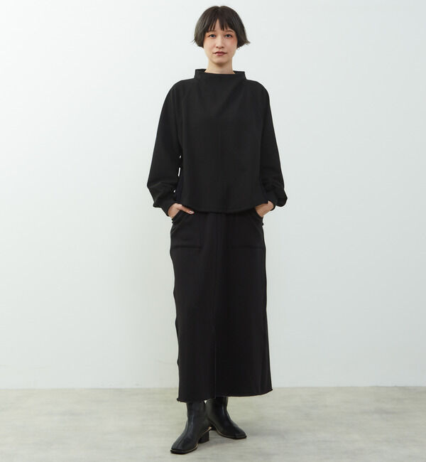 Soffitto「【nota della mano sinistra（ノータ デラ マノ シニストラ）】素材切替オフタートップス」|Tシャツ・カットソー|