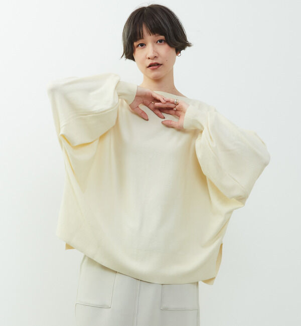 Soffitto「【nota della mano sinistra（ノータ デラ マノ シニストラ）】ドルマン2wayニットトップス」|ニット・セーター|