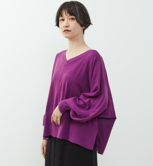 Soffitto「【nota della mano sinistra（ノータ デラ マノ シニストラ）】ドルマン2wayニットトップス」|ニット・セーター|