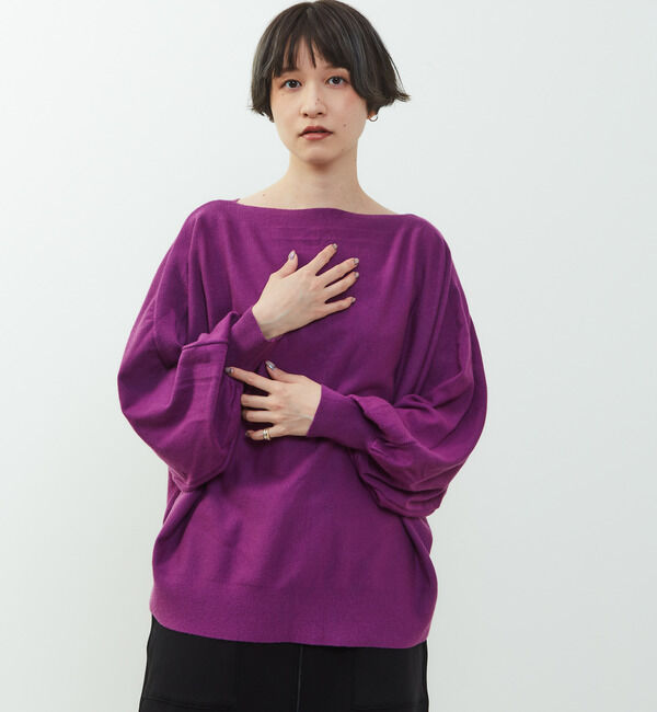 Soffitto「【nota della mano sinistra（ノータ デラ マノ シニストラ）】ドルマン2wayニットトップス」|ニット・セーター|