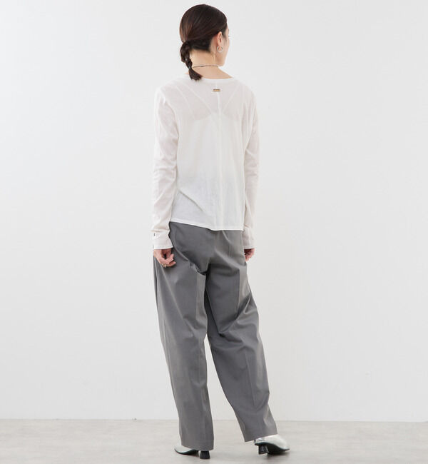 Soffitto「コットン丸首インナーロングTシャツ」|Tシャツ・カットソー|