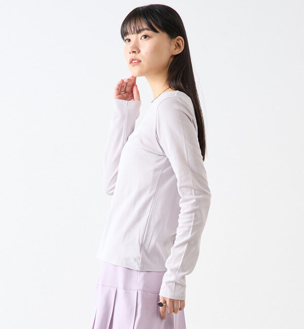Soffitto「コットン丸首インナーロングTシャツ」|Tシャツ・カットソー|
