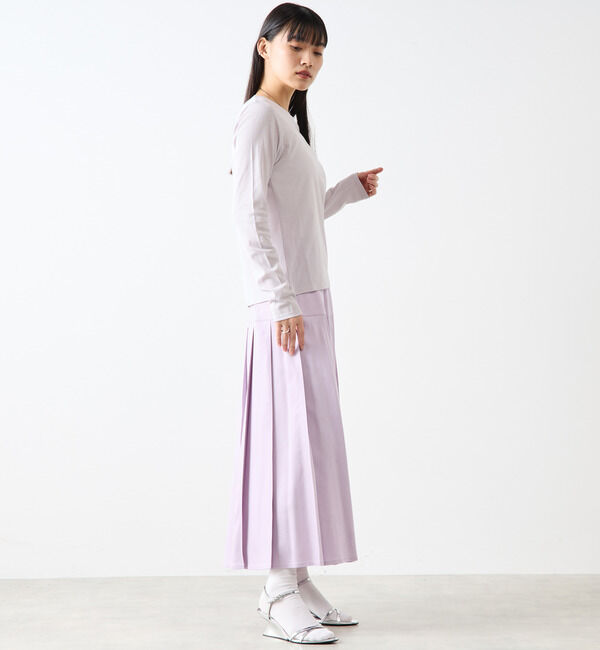 Soffitto「コットン丸首インナーロングTシャツ」|Tシャツ・カットソー|