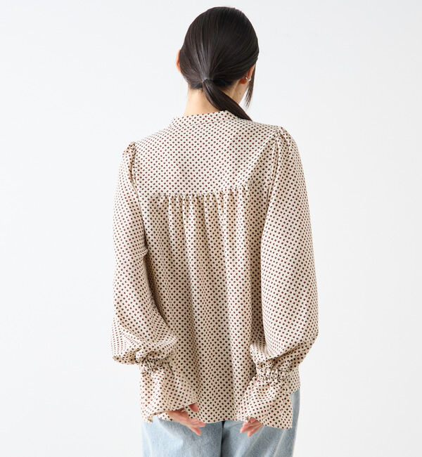 Soffitto「幾何学柄プリントキャンディースリーブブラウス」|シャツ・ブラウス|